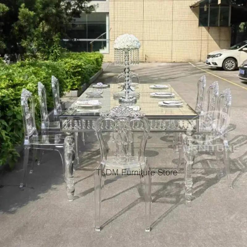 Outdoor Furniture Luxury - 럭셔리 웨딩 의자 야외 아크릴 투명