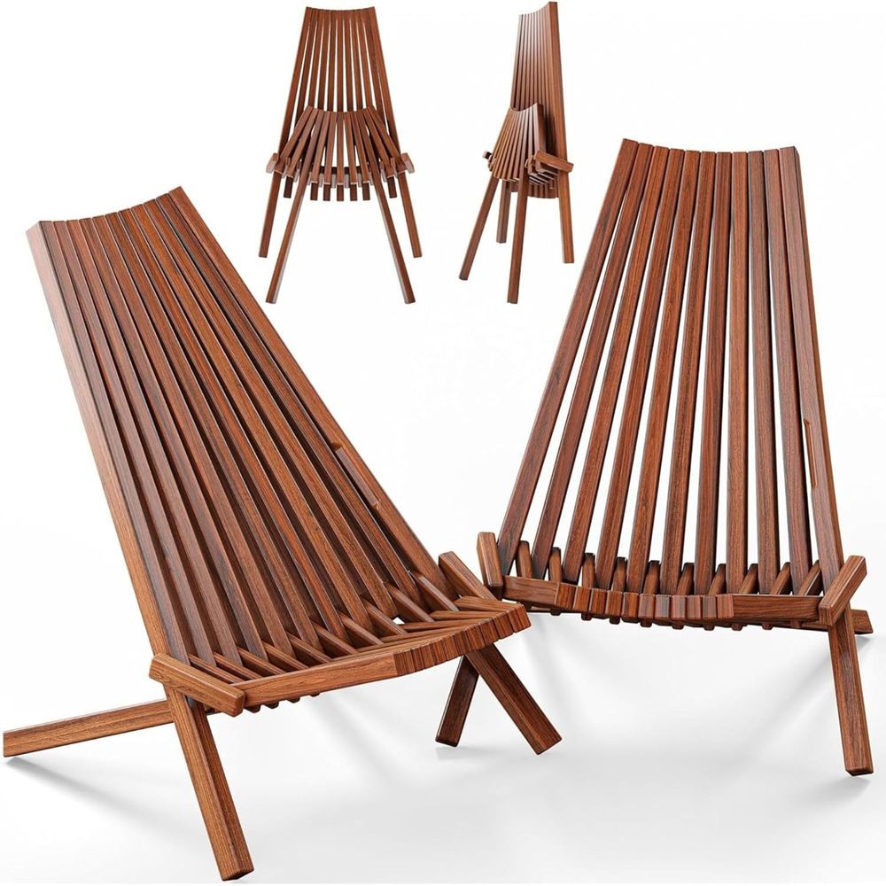 2개 세트 접이식 나무 타마랙 의자, 낮은 높이의 야외 - Outdoor Furniture Diy 리뷰 및 가격