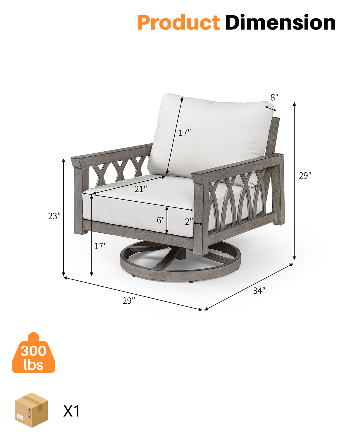 SeeHill 회전식 알루미늄 암체어, 360도 회전  - Outdoor Furniture Metal Chairs 리뷰 및 가격