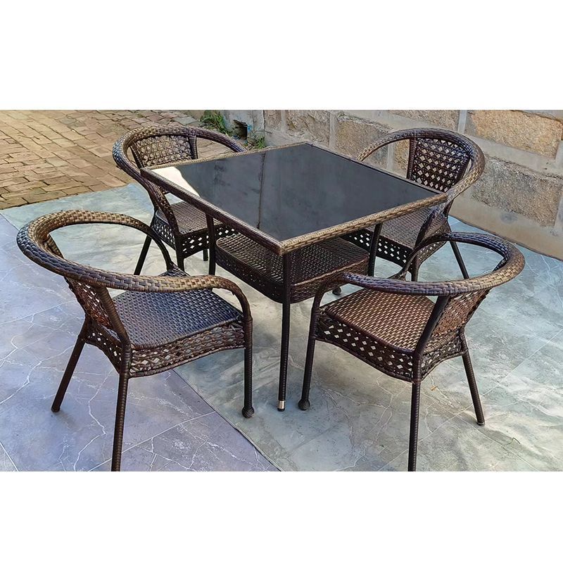 야외 라탄 테이블과 의자 거실 야외 안뜰 테이블 세트  - Outdoor Furniture Metal 리뷰 및 가격