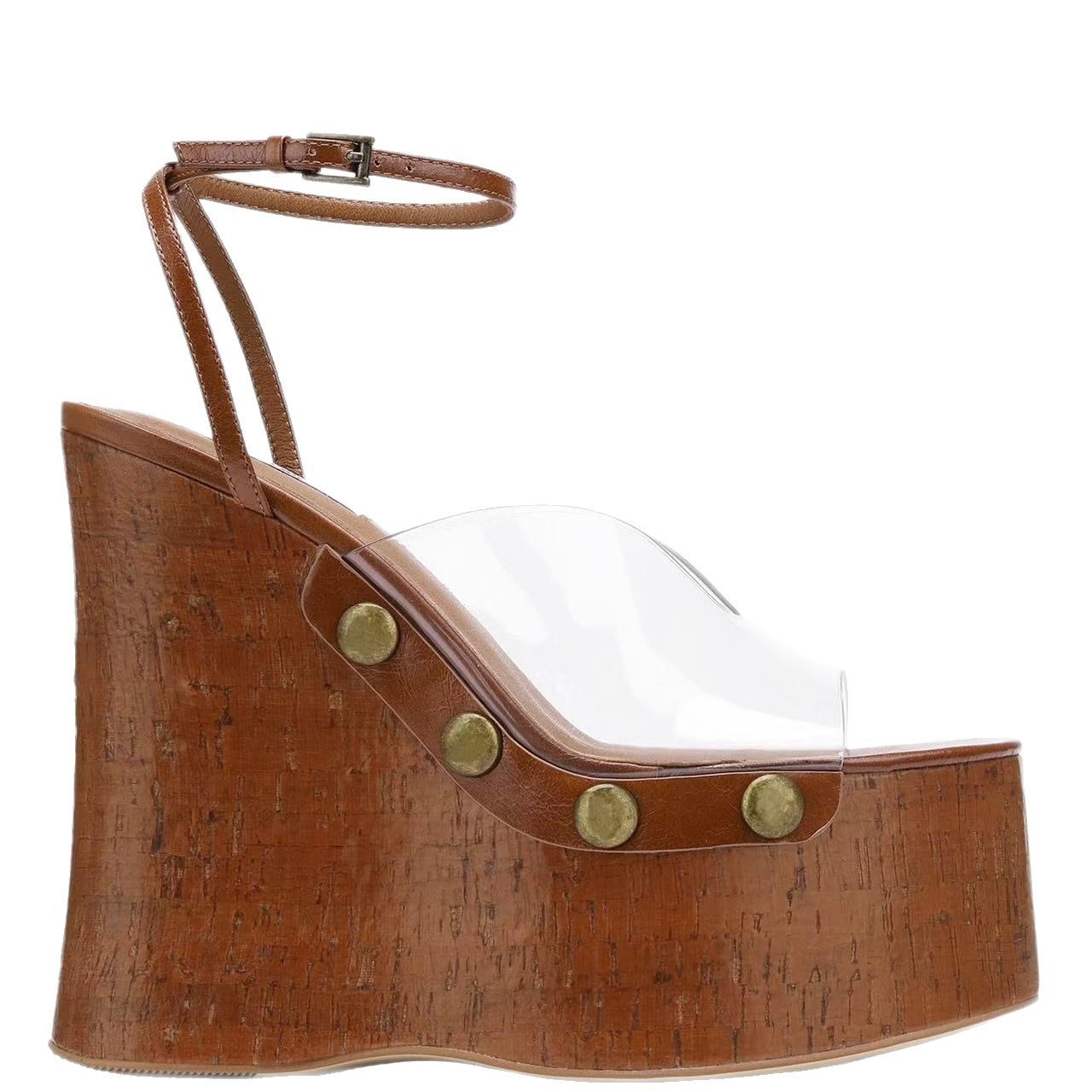 여성용 하이힐 14 cm 두꺼운 굽 샌들 두꺼운 밑창  - Outdoor Furniture Wood 리뷰 및 가격