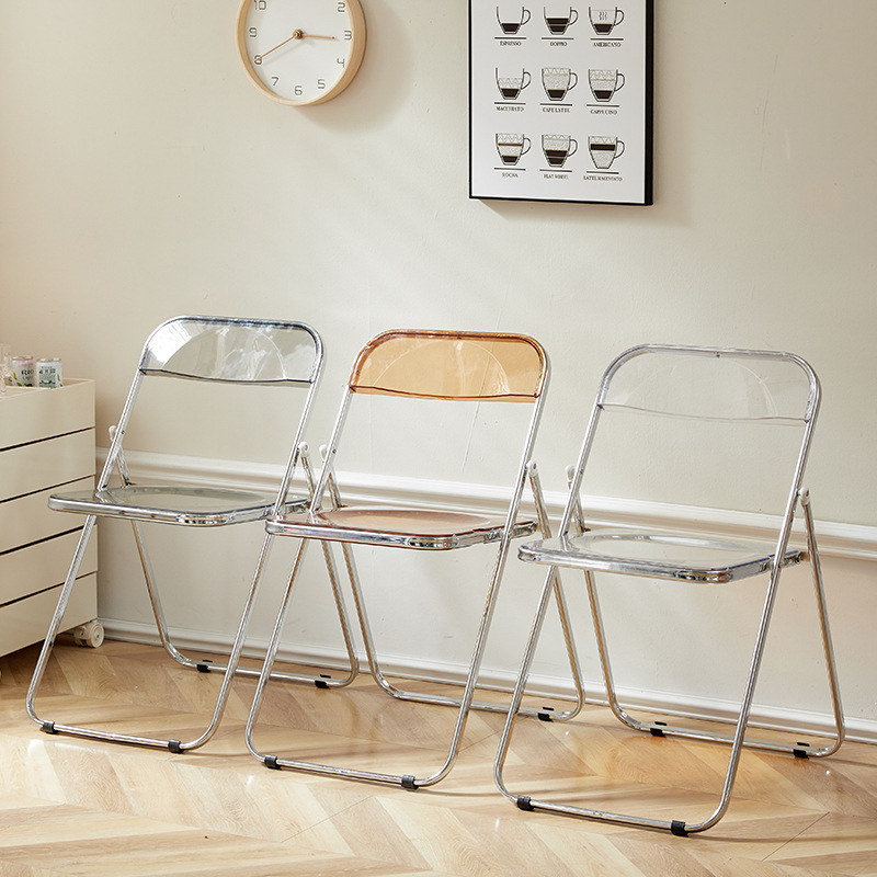 드레싱 의자, 간단한 아크릴 접이식 식탁 의자, 정원  - Outdoor Furniture Metal Chairs 리뷰 및 가격